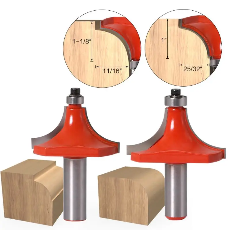 1/2" Shank Round Over Edging Router Bit 11/16" Radius Straight End Flash Trimmer for tools
1/2" Shank Round Over Edging Router Bit 11/16" Radius Straight End Flash Trimmer for tools