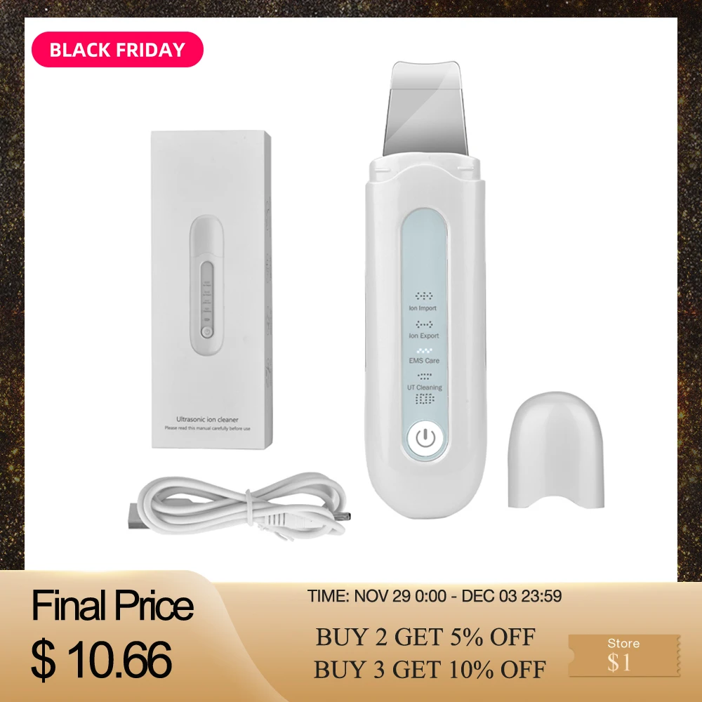 Skin Ultrasonic Scrubber Face Lift Massager Machine Facial Pore Cleaner Cavitation Peeling Blackhead Removal Skin Care Device
Skin Ultrasonic Scrubber Face Lift Massager Machine Facial Pore Cleaner Cavitation Peeling Blackhead Removal Skin Care Device