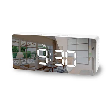 LED Mirror Electronic Alarm Clock Digital Table Clock Wake Up Light Large Time Temperature Display Home Decoration Clocks
LED Mirror Electronic Alarm Clock Digital Table Clock Wake Up Light Large Time Temperature Display Home Decoration Clocks
