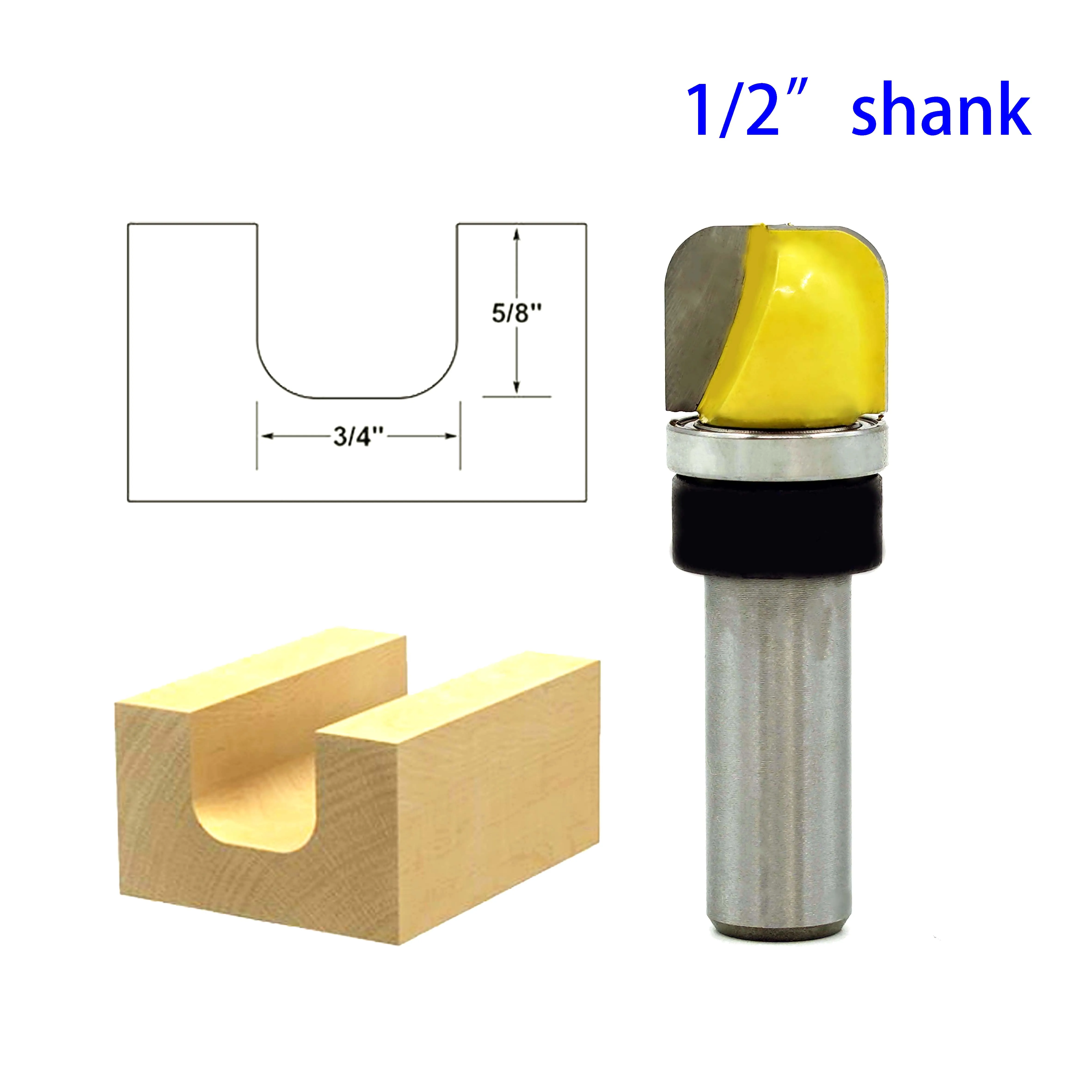 1pc 1/2" Shank Bowl & Tray Template Router Bit - 3/4"W X 5/8"H For Woodworking Cutting Tool
1pc 1/2" Shank Bowl & Tray Template Router Bit - 3/4"W X 5/8"H For Woodworking Cutting Tool