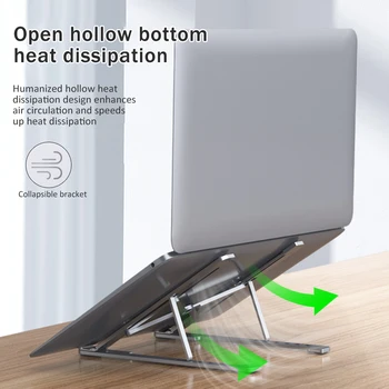 Laptop Stand Portable Heights Adjustable Aluminum AlloyDesktop Ventilated Cooling Holder Folding Ultra For MacBook Storage Rack
Laptop Stand Portable Heights Adjustable Aluminum AlloyDesktop Ventilated Cooling Holder Folding Ultra For MacBook Storage Rack