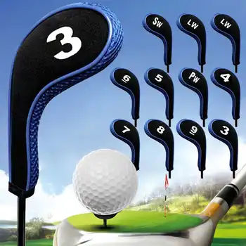 12Pcs Golfs Clubs Iron Head Covers Headcovers Protector Outdoor Equipment with Zipper Long Neck Blue
12Pcs Golfs Clubs Iron Head Covers Headcovers Protector Outdoor Equipment with Zipper Long Neck Blue