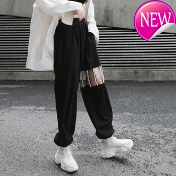 New Spring 2020 Autumn High Elastic Waist Loose Pearls Hollow Out Pockets Long Pants Women Trousers Fashion Tide
New Spring 2020 Autumn High Elastic Waist Loose Pearls Hollow Out Pockets Long Pants Women Trousers Fashion Tide