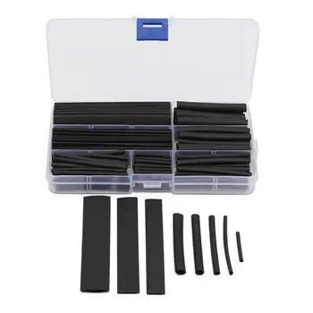 150 Pcs/Lot Black Heat Shrink Tubing 2:1 Black Tube Car Cable Sleeving Assortment Wrap Wire Kit With Polyolefin Tub
150 Pcs/Lot Black Heat Shrink Tubing 2:1 Black Tube Car Cable Sleeving Assortment Wrap Wire Kit With Polyolefin Tub