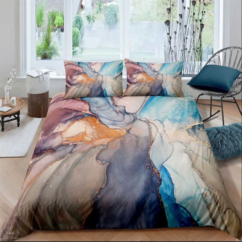 Bedding Set Luxury 3D Marble Texture Print Comfortable Kid Duvet Cover Pillowcase Home Textile Single/Queen/King Size Bedclothes
Bedding Set Luxury 3D Marble Texture Print Comfortable Kid Duvet Cover Pillowcase Home Textile Single/Queen/King Size Bedclothes