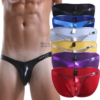 6PCS/Lots Sexy Gay Panties Shiny PU Leather U-convex Pouch Briefs String Latex Underwear Bikini Low Rise Jockstrap Gay Thongs
6PCS/Lots Sexy Gay Panties Shiny PU Leather U-convex Pouch Briefs String Latex Underwear Bikini Low Rise Jockstrap Gay Thongs