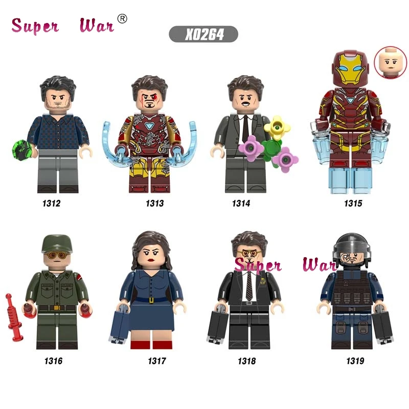 Single Avengers Endgame Bruce Banner Iron Man Peggy Carter Tony Stark Pepper IronMan Captain America building blocks Kids Toys
Single Avengers Endgame Bruce Banner Iron Man Peggy Carter Tony Stark Pepper IronMan Captain America building blocks Kids Toys