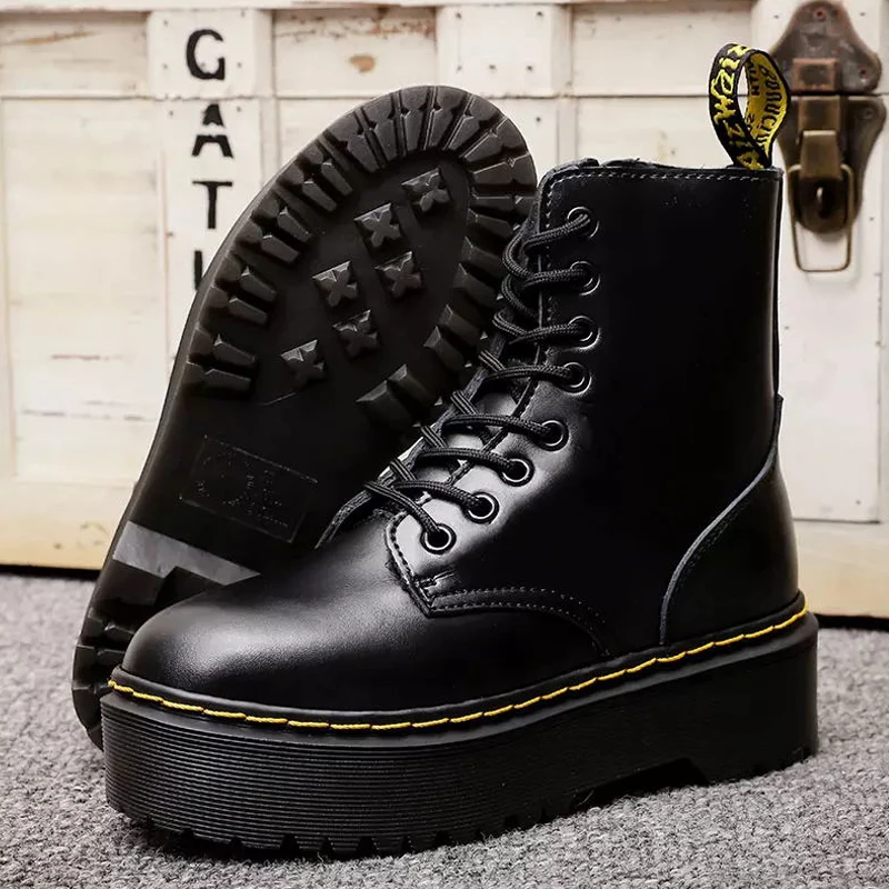 Women Boots Genuine Leather Boots Black Martens Boots For Women Ankle Boots Dr Motorcycle Shoes Thick Heel Platform Winter Shoes
Women Boots Genuine Leather Boots Black Martens Boots For Women Ankle Boots Dr Motorcycle Shoes Thick Heel Platform Winter Shoes