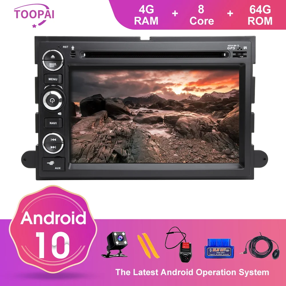 TOOPAI Android 10 для Ford Focus Mondeo S Max C Galaxy Car 2005 2011 авто радио Автомобильный мультимедийный