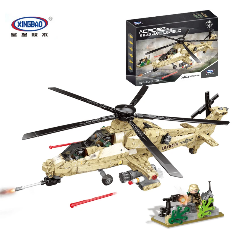 Xingbao 06025 749PCS Military Series WZ10 Helicopter Building Blocks Model Toys Gifts For Boys Children Developmental Toys
Xingbao 06025 749PCS Military Series WZ10 Helicopter Building Blocks Model Toys Gifts For Boys Children Developmental Toys