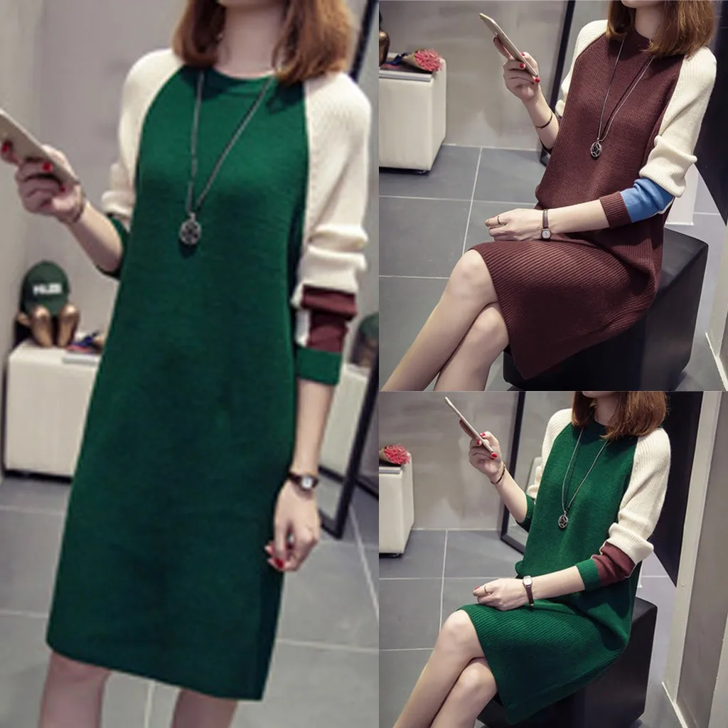 2019 Women Autumn Winter Dress Fashion Korean Loose Dress Knitted Long Sleeve Sweater Dresses Japanese Korean Style Dress#G15
2019 Women Autumn Winter Dress Fashion Korean Loose Dress Knitted Long Sleeve Sweater Dresses Japanese Korean Style Dress#G15