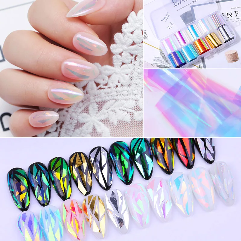 Nail Foils Stickers Paper Nail Art Transfer Sticker Decals Fashion DIY Colorful Auroras Nail Decorations for Nails Design
Nail Foils Stickers Paper Nail Art Transfer Sticker Decals Fashion DIY Colorful Auroras Nail Decorations for Nails Design