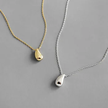 Simple 925 Sterling Silver Smooth Teardrop Necklace Pendant Personality Short Silver Necklace 925 Jewelry Korean Fashion 
Simple 925 Sterling Silver Smooth Teardrop Necklace Pendant Personality Short Silver Necklace 925 Jewelry Korean Fashion