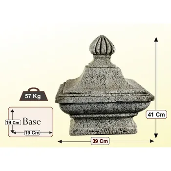 Endcap concrete Pillar-stone for garden or outdoor 19x19x41cm.
Endcap concrete Pillar-stone for garden or outdoor 19x19x41cm.