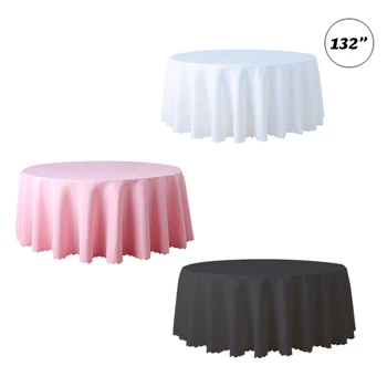 132 Inch Round Plain TableCloth Polyester Cover For Wedding Dining Tableware Hotel Table Cloth Table Cover Overlay Party Decor
132 Inch Round Plain TableCloth Polyester Cover For Wedding Dining Tableware Hotel Table Cloth Table Cover Overlay Party Decor