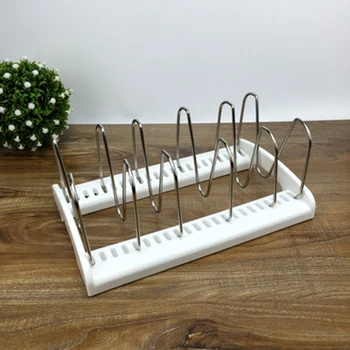 Stainless Steel Pot Lid Rack Shelf Holder Pan Cover Cutting Board Holder Organizer Adjustable Bakeware Rack For Kitchen Storage
Stainless Steel Pot Lid Rack Shelf Holder Pan Cover Cutting Board Holder Organizer Adjustable Bakeware Rack For Kitchen Storage