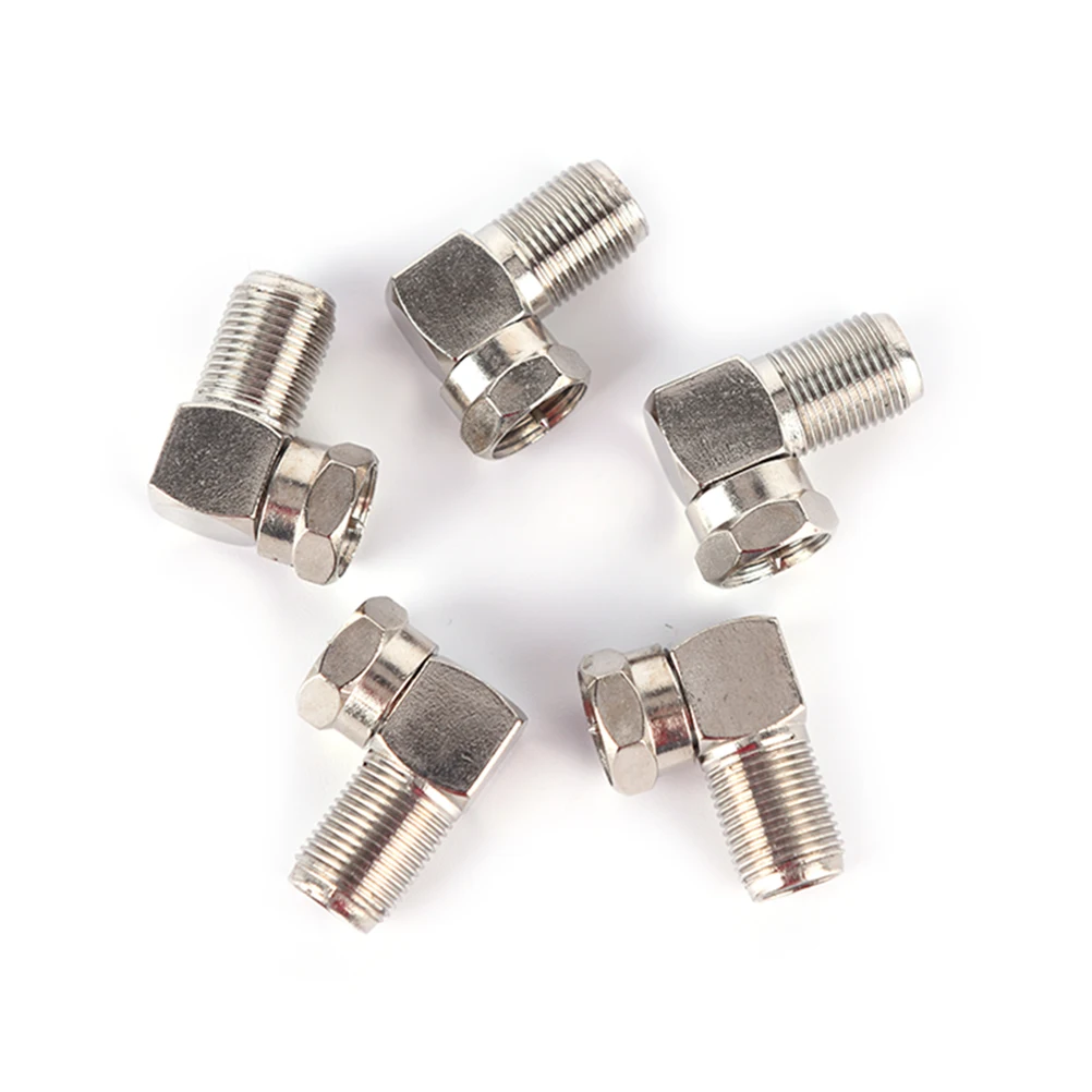 New 5pcs RG6 RG5 Professional Right Angle 90 Degree Coaxial Connector Waterproof Connection F Male To F Female Adapter Connector
New 5pcs RG6 RG5 Professional Right Angle 90 Degree Coaxial Connector Waterproof Connection F Male To F Female Adapter Connector