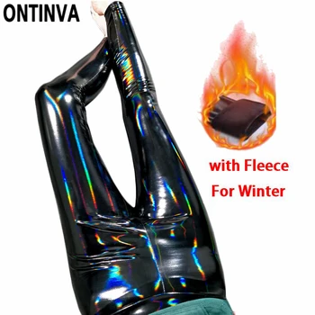 Sexy High Waist Wetlook Leggings Thick Fleece Skinny PU Leather Leggings Black Slim Long Pants Women M L XL 2XL Wet Look Leggins
Sexy High Waist Wetlook Leggings Thick Fleece Skinny PU Leather Leggings Black Slim Long Pants Women M L XL 2XL Wet Look Leggins