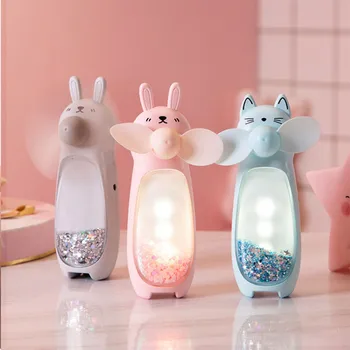 Portable Led Multifunctional Fan Night Light Mute Mini Bear Lighting Rechargeable Small Fan Quicksand Handheld Lamp Gadgets
Portable Led Multifunctional Fan Night Light Mute Mini Bear Lighting Rechargeable Small Fan Quicksand Handheld Lamp Gadgets