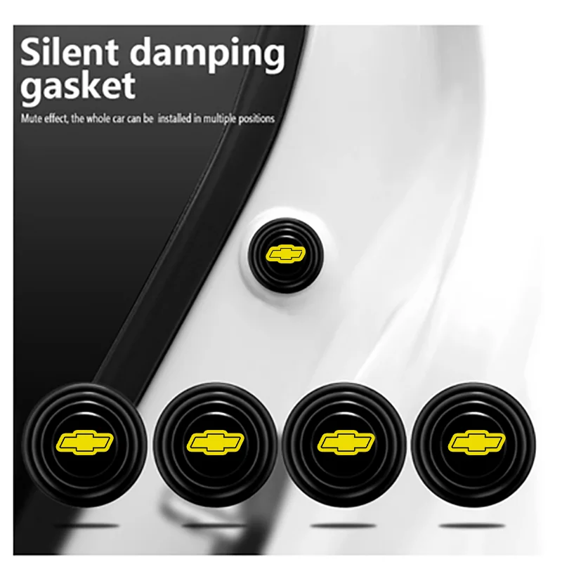 Car Silicone Door Shock Stickers Absorber Soundproof Buffer Pier For Chevrolet Cruze Aveo Captiva Lacetti Accessories | Автомобили и