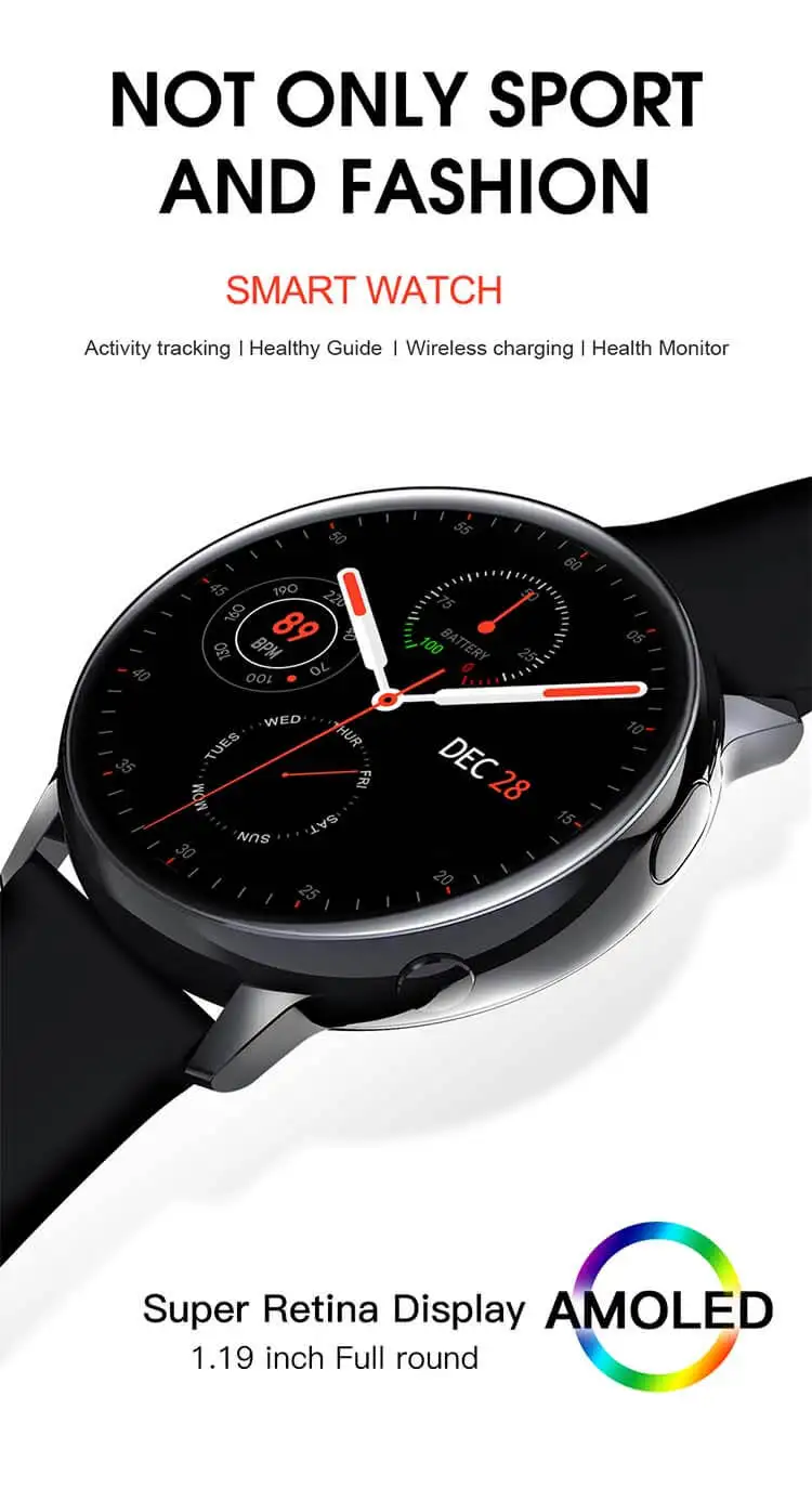 2020 Smart Watch 1.2 Inch Full Touch AMOLED Round Screen IP68 Waterproof Smartwatch ECG Man Woman Wireless Charging Wristwatch 2020 Smart Watch 1.2 Inch Full Touch AMOLED Round Screen IP68 Waterproof Smartwatch ECG Man Woman Wireless Charging Wristwatch