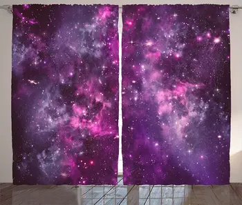 Purple Window Curtains Nebula Gas Cloud Deep Dark in Outer Space with Star Clusters Galaxy Infinity Solar Sky Living Room Decor
Purple Window Curtains Nebula Gas Cloud Deep Dark in Outer Space with Star Clusters Galaxy Infinity Solar Sky Living Room Decor