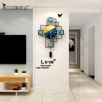 MEISD Nordic Wall Clock Large Pendulum Wall Watch Creative Home Decor Free DIY Mirror Sticker Mute Living Room Horloge Hot Sale
MEISD Nordic Wall Clock Large Pendulum Wall Watch Creative Home Decor Free DIY Mirror Sticker Mute Living Room Horloge Hot Sale