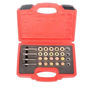 64PCS/SET Professional Oil Drain Plug Sump Bolt Thread Repair Kit Oil Pan Thread Repair Tool Set Auto repair tool
64PCS/SET Professional Oil Drain Plug Sump Bolt Thread Repair Kit Oil Pan Thread Repair Tool Set Auto repair tool