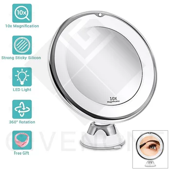 Flexible Makeup Mirror 10X Magnifying Mirrors Portable Dressing Table Cosmetic Mirrors LED Lighted Touch Screen Vanity Mirror
Flexible Makeup Mirror 10X Magnifying Mirrors Portable Dressing Table Cosmetic Mirrors LED Lighted Touch Screen Vanity Mirror