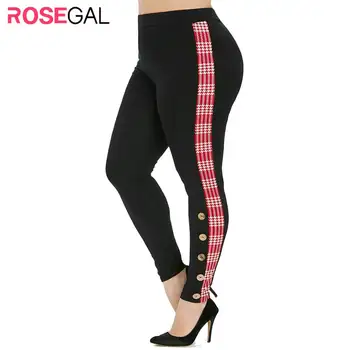 ROSEGAL Plus Size Women Skinny Pants Leggings Buttoned Plaid Trim Buttoned Pants Women Leggings with Side Stripes pants 2019
ROSEGAL Plus Size Women Skinny Pants Leggings Buttoned Plaid Trim Buttoned Pants Women Leggings with Side Stripes pants 2019