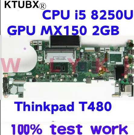 For Lenovo Thinkpad T480 notebook motherboard ET480 NM-B501 CPU i5 8250U GPU MX150 2GB 100% test work FRU 01YR362 | Компьютеры и офис