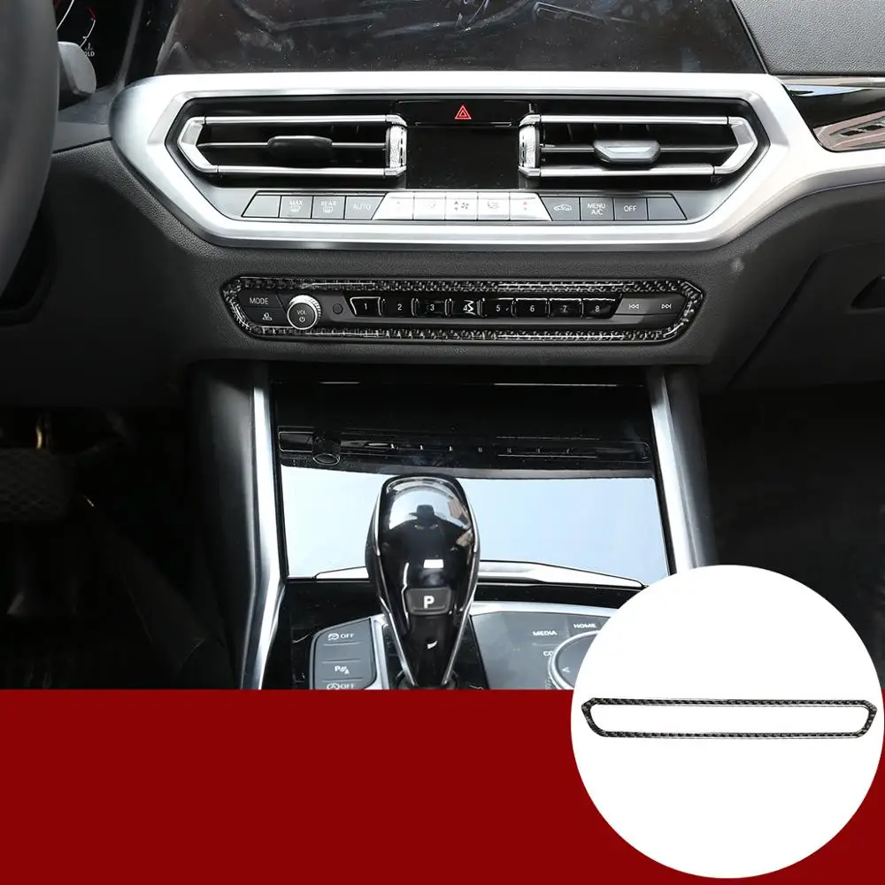 Car Interior Accessories For BMW 3 Series G20 2019-20 Real Carbon Fiber 3D Sticker Central Control Volume Frame Trim Car Sticker 
Car Interior Accessories For BMW 3 Series G20 2019-20 Real Carbon Fiber 3D Sticker Central Control Volume Frame Trim Car Sticker