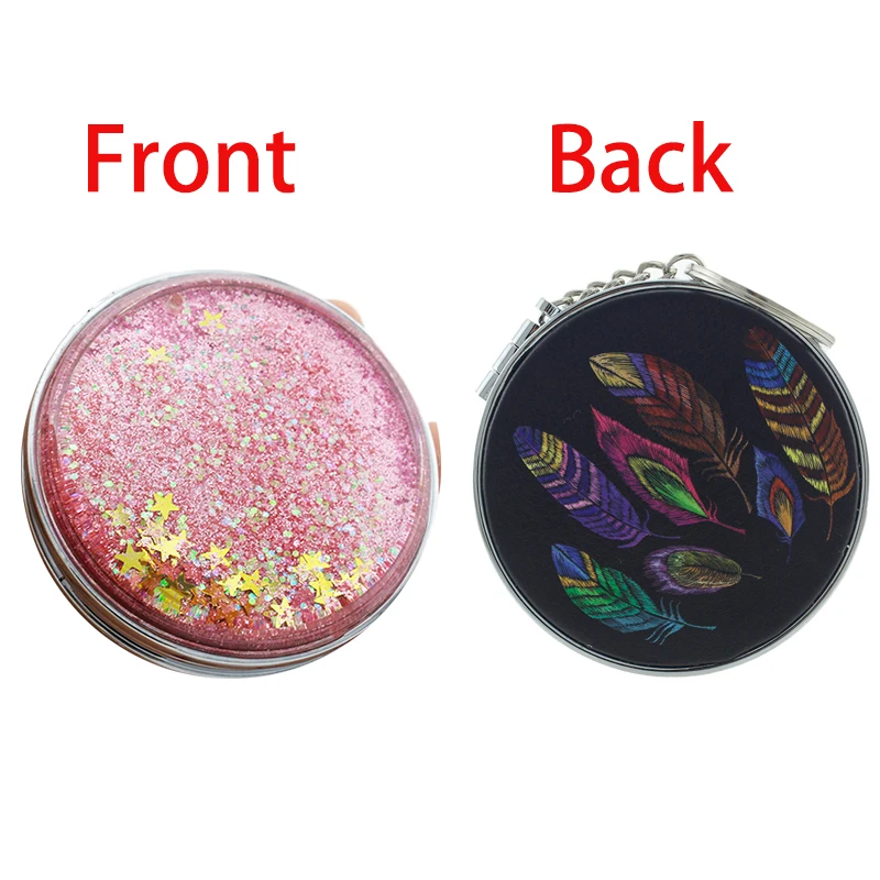 TAFREE Colorful Glitter Stars Liquid Quicksand Magnifier Mirror Keychain Women's Beauty Mini Double Sizes Mirror Key-ring
TAFREE Colorful Glitter Stars Liquid Quicksand Magnifier Mirror Keychain Women's Beauty Mini Double Sizes Mirror Key-ring