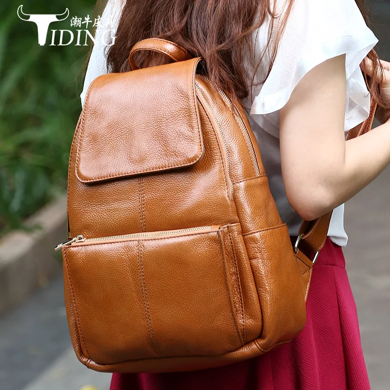 Tiding Korean-style Genuine Leather Women's Casual Backpack First Layer WOMEN'S Cow Leather Bag Cute Student Backpack 3126
Tiding Korean-style Genuine Leather Women's Casual Backpack First Layer WOMEN'S Cow Leather Bag Cute Student Backpack 3126