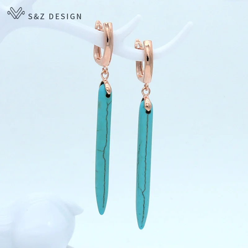 S&Z Long Synthetic Turquoises Dangle Earrings Personality Simple Vintage Eardrop For Women Girl Wedding Party Jewelry Gift
S&Z Long Synthetic Turquoises Dangle Earrings Personality Simple Vintage Eardrop For Women Girl Wedding Party Jewelry Gift
