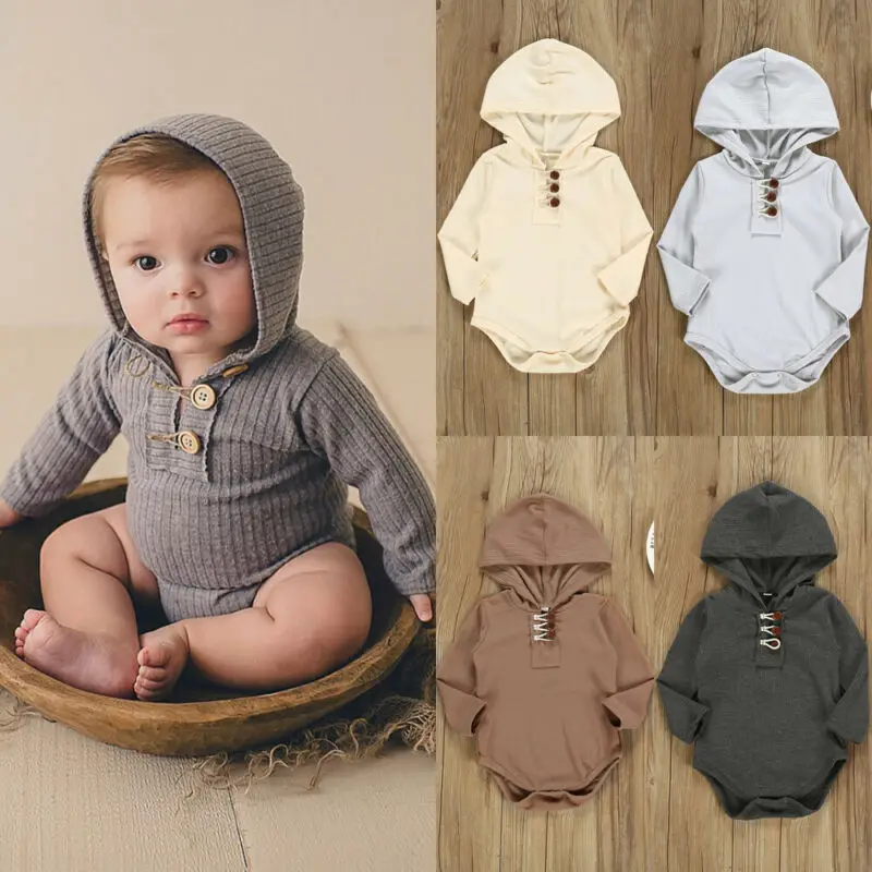 Autumn Clothes Newborn Baby Girl Boy Clothes Long Sleeve Hooded Romper Jumpsuit Solid Outfit Clothes 0-12 months 
Autumn Clothes Newborn Baby Girl Boy Clothes Long Sleeve Hooded Romper Jumpsuit Solid Outfit Clothes 0-12 months