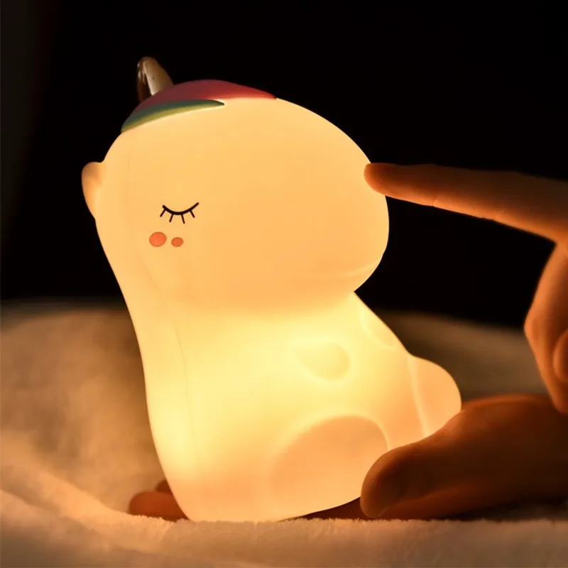 Silicone Unicorn LED Night Light Touch Sensor Colorful USB Rechargeable Cartoon Bedroom Bedside Lamp for Children Kids Baby Gift
Silicone Unicorn LED Night Light Touch Sensor Colorful USB Rechargeable Cartoon Bedroom Bedside Lamp for Children Kids Baby Gift