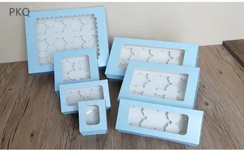 20Pcs Blue Kraft Paper Gift Box 1/2/3/4/6 Cup Cake Box With Insert Window Cake Packing Boxes Baking Shop Package Present Box
20Pcs Blue Kraft Paper Gift Box 1/2/3/4/6 Cup Cake Box With Insert Window Cake Packing Boxes Baking Shop Package Present Box