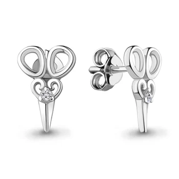 AQUAMARINE stud with cubic, silver 925