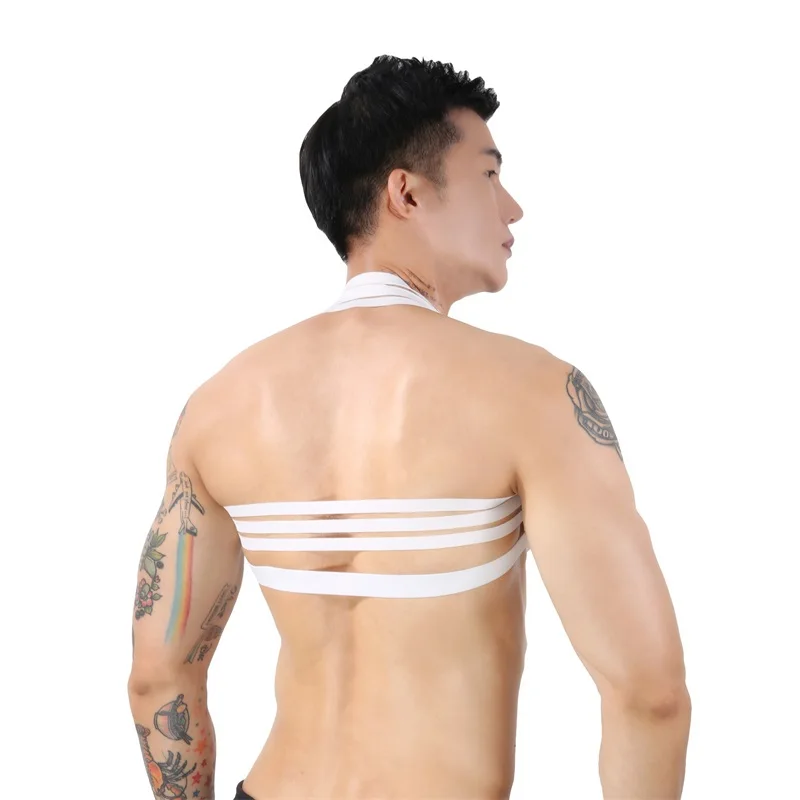 CLEVER-MENMODE Nylon Body Chest Harness Men Sexy Elastic Shoulder Strap Halter Stage Costume Hollow Clubwear Hombre Bondage Clothes 17 CLEVER-MENMODE Nylon Body Chest Harness Men Sexy Elastic Shoulder Strap Halter Stage Costume Hollow Clubwear Hombre Bondage Clothes -Zentai shop online Hddcb3be2337340279b3cced490023a710.jpg