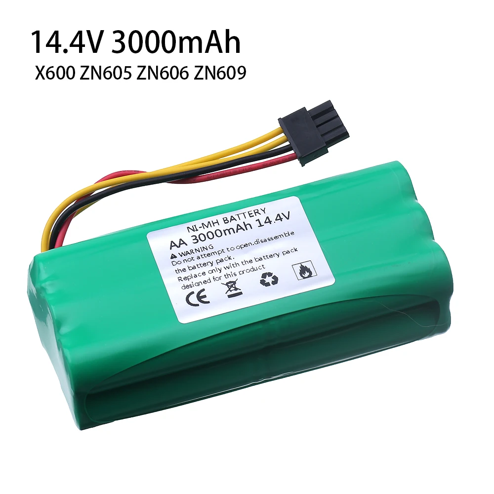 

14.4V 3000MAH Ni-MH AA rechargeable battery cell for Ecovacs Deebot Deepoo X600 ZN605 ZN606 ZN609 Redmond Vacuum Cleaner Robot