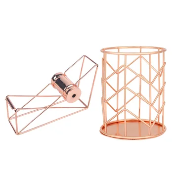 1Pcs Pen Holder, Makeup Brush Holder Wire Iron Pencil Holder Desk Accessories & 1Pcs Stationery Metal Tape Holder Tape Cutter Of
1Pcs Pen Holder, Makeup Brush Holder Wire Iron Pencil Holder Desk Accessories & 1Pcs Stationery Metal Tape Holder Tape Cutter Of