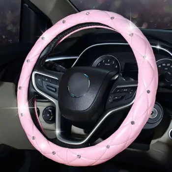 Pink Car Steering Wheel Cover 38cm/15Inch PU Leather Bling W/ Rhinestone Decor New And High Quality
Pink Car Steering Wheel Cover 38cm/15Inch PU Leather Bling W/ Rhinestone Decor New And High Quality