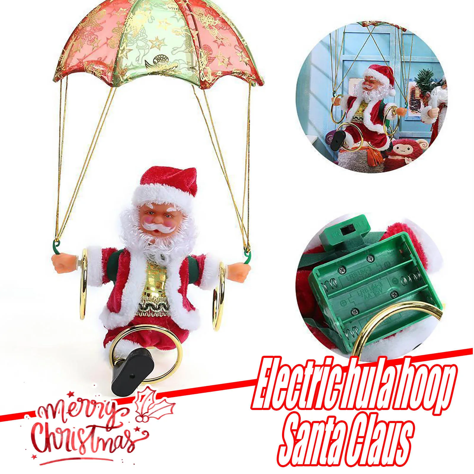 Креативные рождественские украшения 2020 электрические игрушки парашют