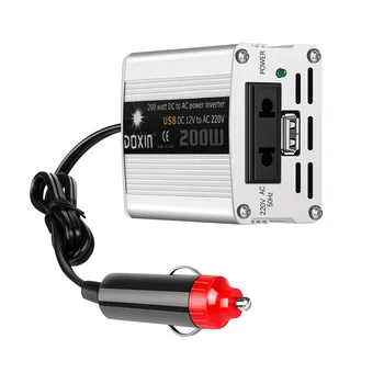 6PCS DC 12V To AC 220V Car Inverter 200W modified sine wave Converter with universal travel travel adapter