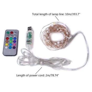 Copper Wire Lights Remote Control USB RGB Light String for Christmas Tree Decor XXUC
Copper Wire Lights Remote Control USB RGB Light String for Christmas Tree Decor XXUC