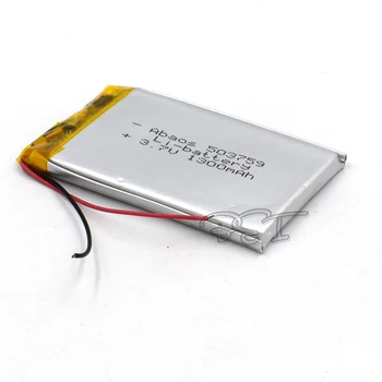 3.7V 1300mAh Li-Po Li Ion Rechargeable Battery 503759 Lithium Polymer Cells For Mp3 MP4 MP5 GPS PSP Mobile Bluetooth
3.7V 1300mAh Li-Po Li Ion Rechargeable Battery 503759 Lithium Polymer Cells For Mp3 MP4 MP5 GPS PSP Mobile Bluetooth