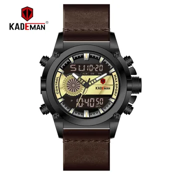 KADEMAN Mens Watch Multicolor Classic Erkek Kol Saati Leather Strap Week Dual Display Waterproof Alram Quartz Male Wristwatches
KADEMAN Mens Watch Multicolor Classic Erkek Kol Saati Leather Strap Week Dual Display Waterproof Alram Quartz Male Wristwatches
