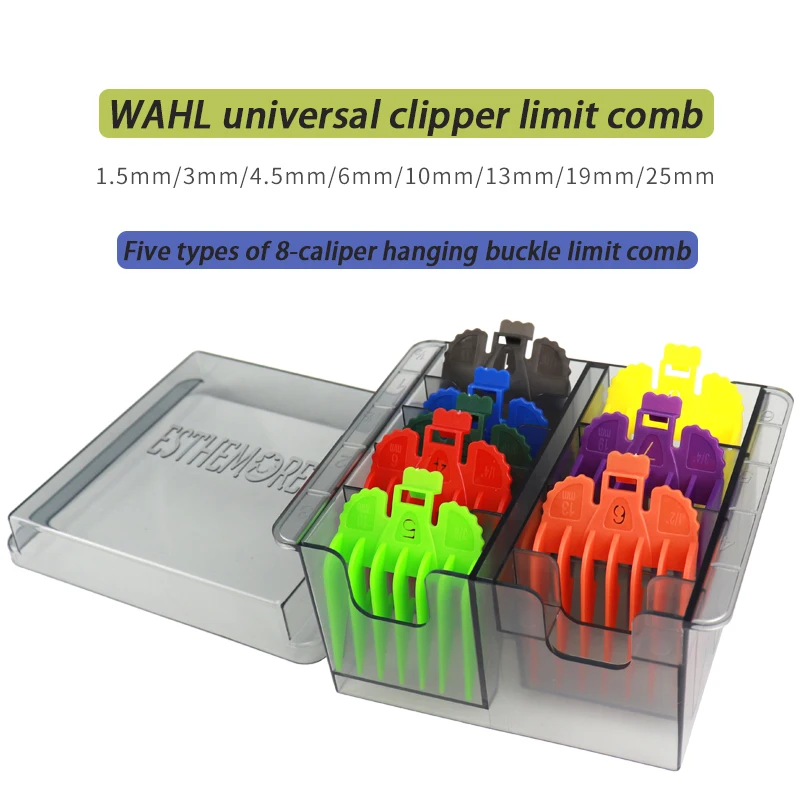 8 pcs /set wahl universal hair clipper limit comb guide plate attachment size barber accessories replacement clipper comb holder
8 pcs /set wahl universal hair clipper limit comb guide plate attachment size barber accessories replacement clipper comb holder
