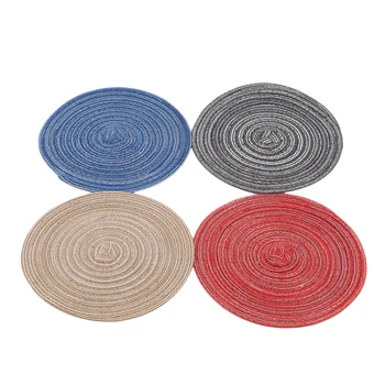 Round Weave Placemat Table Mats Simple Style Dining Napkin Pads Non-Slip Heat Resistant Coaster Cushion Kitchen Party Decoration
Round Weave Placemat Table Mats Simple Style Dining Napkin Pads Non-Slip Heat Resistant Coaster Cushion Kitchen Party Decoration